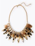 Marks & Spencer Fan Necklace Brown Mix