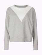 Marks & Spencer Quick Dry Colour Block Sweatshirt Grey Marl