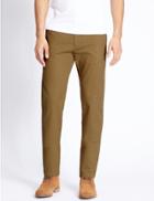 Marks & Spencer Slim Fit Pure Cotton Flat Front Chinos Camel