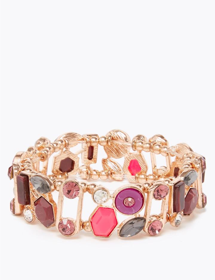 Marks & Spencer Geo Bling Bracelet Purple Mix