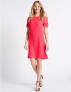 Marks & Spencer Ruched Sleeve Tunic Dress Pink