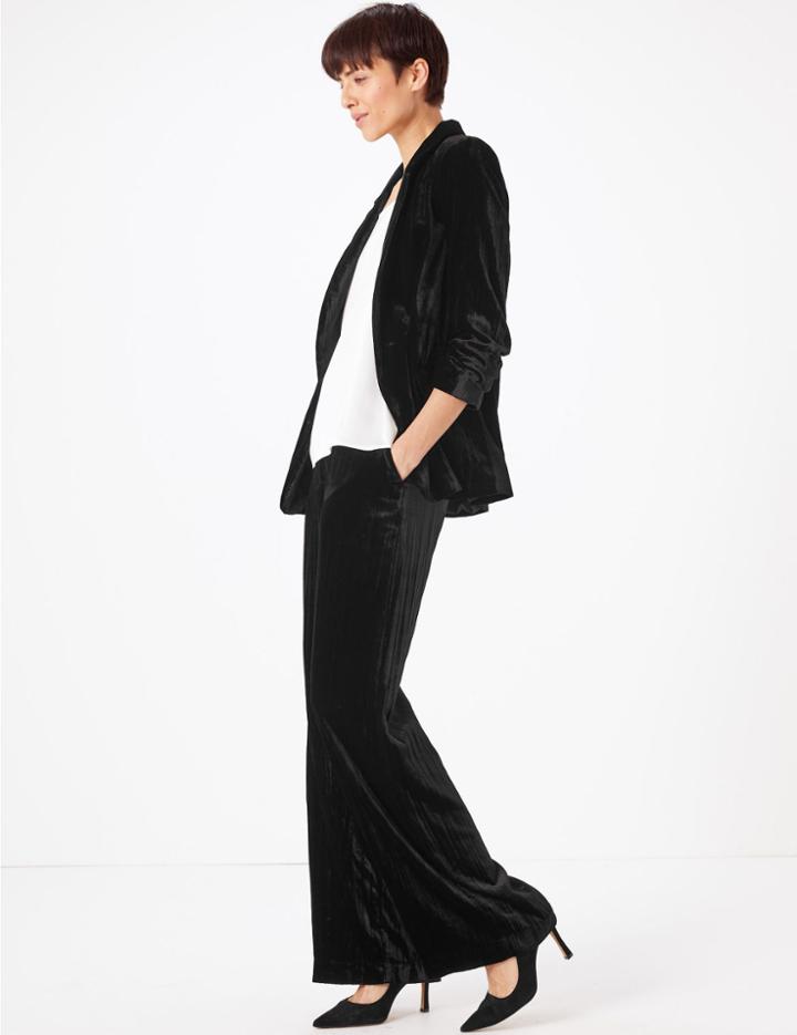 Marks & Spencer Velvet Blazer Black