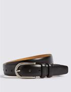 Marks & Spencer Leather Double Keeper Oval Belt Black