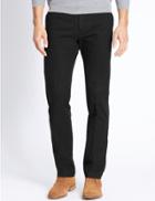 Marks & Spencer Straight Fit Pure Cotton Chinos Black