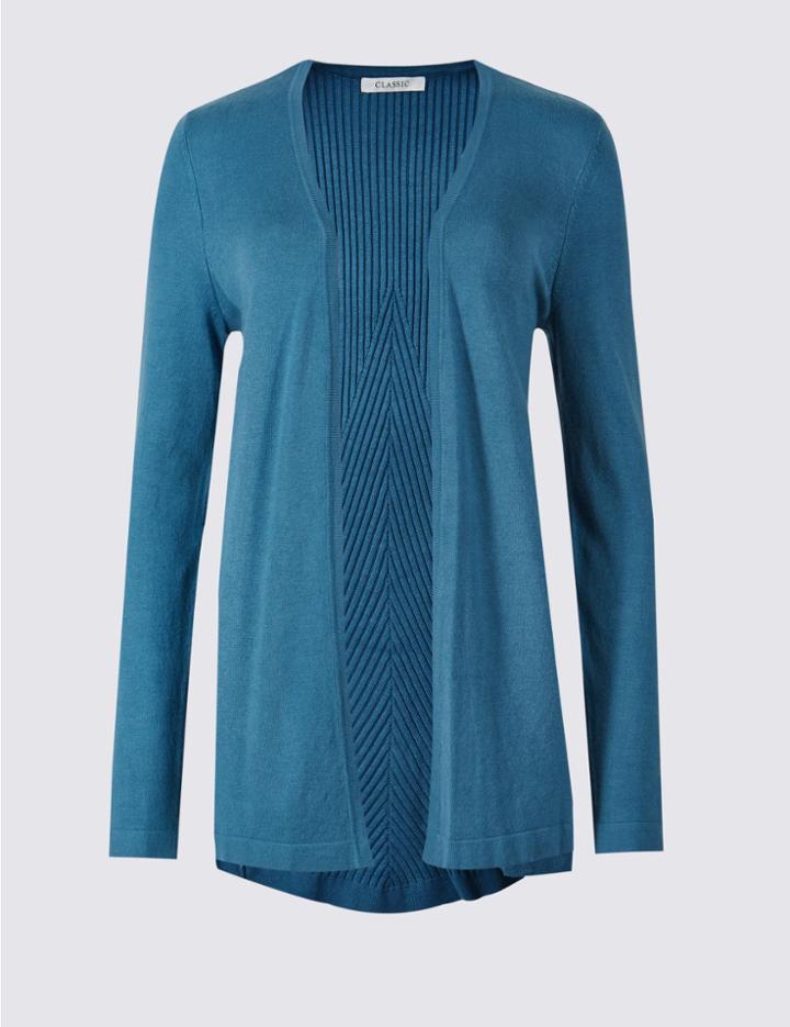 Marks & Spencer Longline Cardigan Medium Blue