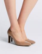 Marks & Spencer Stiletto Heel Pointed Court Shoes Taupe