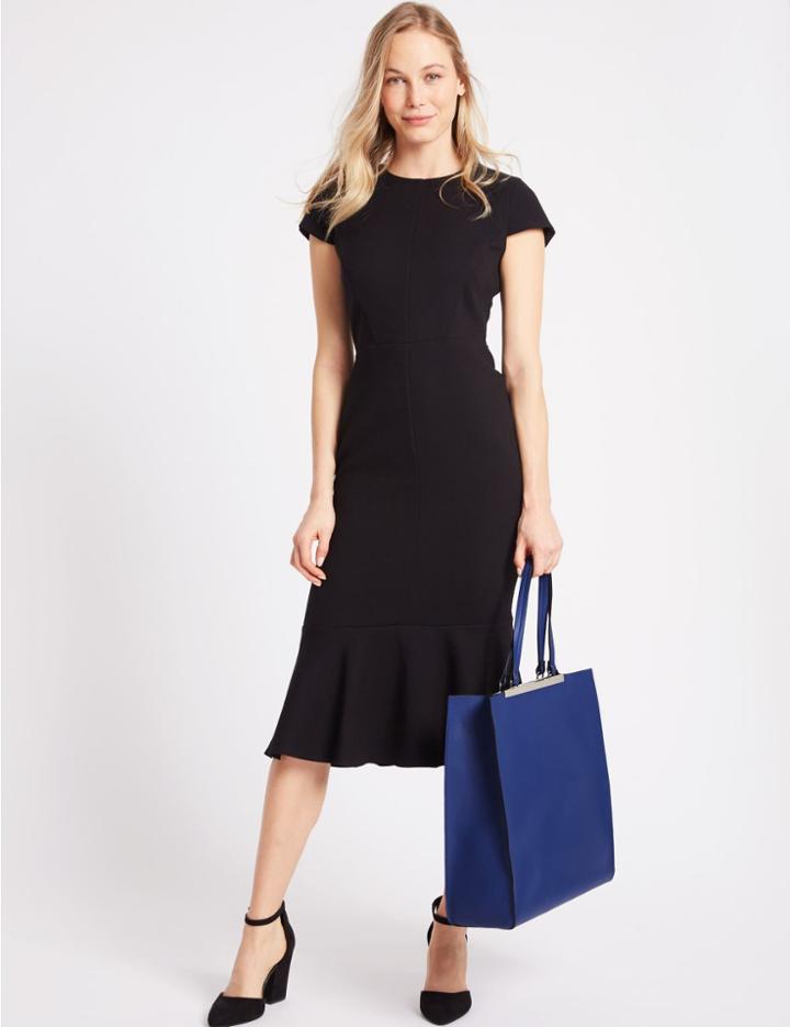 Marks & Spencer Faux Leather Metal Bar Oversize Shopper Bag Cobalt