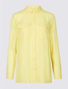 Marks & Spencer Equipment Long Sleeve Shirt Lemon