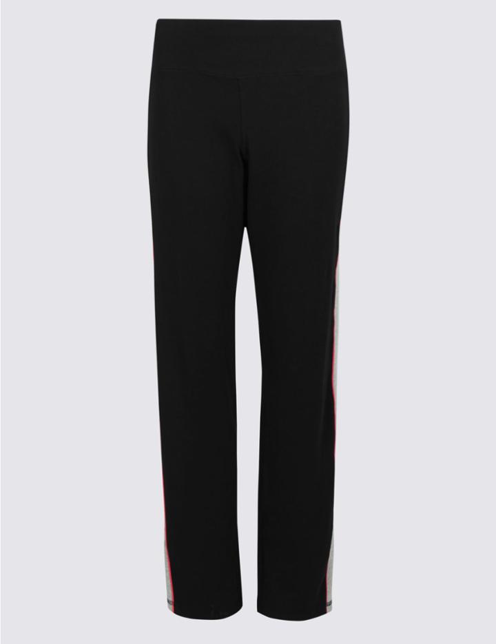 Marks & Spencer Quick Dry Cotton Rich Joggers Black Mix