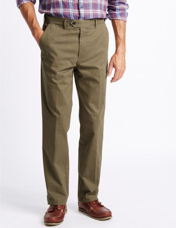 Marks & Spencer Cotton Rich Chinos Dark Stone