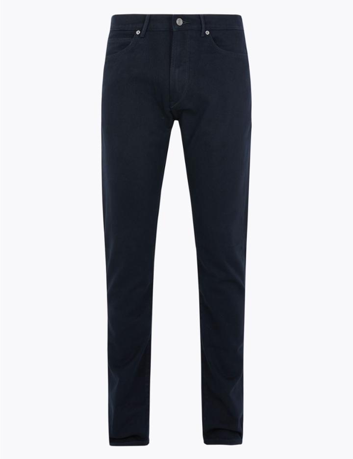 Marks & Spencer Slim Fit Cotton Rich Jeans Navy