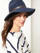 Marks & Spencer Pure Wool Fedora Hat Navy