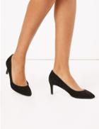 Marks & Spencer Suede Pointed Court Shoes Black