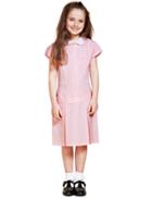 Marks & Spencer Gingham Pleated Dress (2-14 Years) Pink