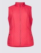 Marks & Spencer Quilted Gilet With Stormwear&trade; Hot Pink