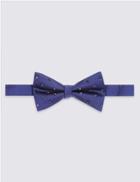 Marks & Spencer Pure Silk Bow Tie Made With Swarovski&reg; Elements Blue Mix