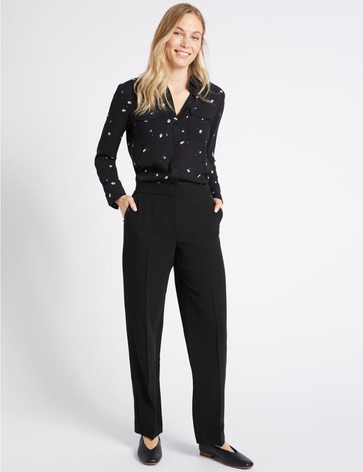 Marks & Spencer Straight Leg Trousers Winter White