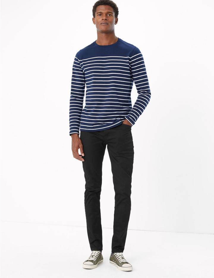 Marks & Spencer Skinny Fit Smart Jeans With Stretch Black