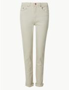 Marks & Spencer Mid Rise Relaxed Slim Cropped Jeans Natural