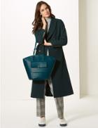 Marks & Spencer Faux Leather Tote Bag Teal