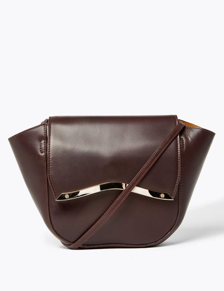 Marks & Spencer Leather Crossbody Bag Coffee