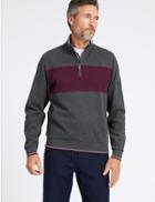 Marks & Spencer Pure Cotton Funnel Neck Top Charcoal Mix