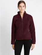Marks & Spencer Bonded Fleece 2 Pocket Jacket Dark Grape