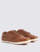 Marks & Spencer Leather Lace-up Trainers Tan