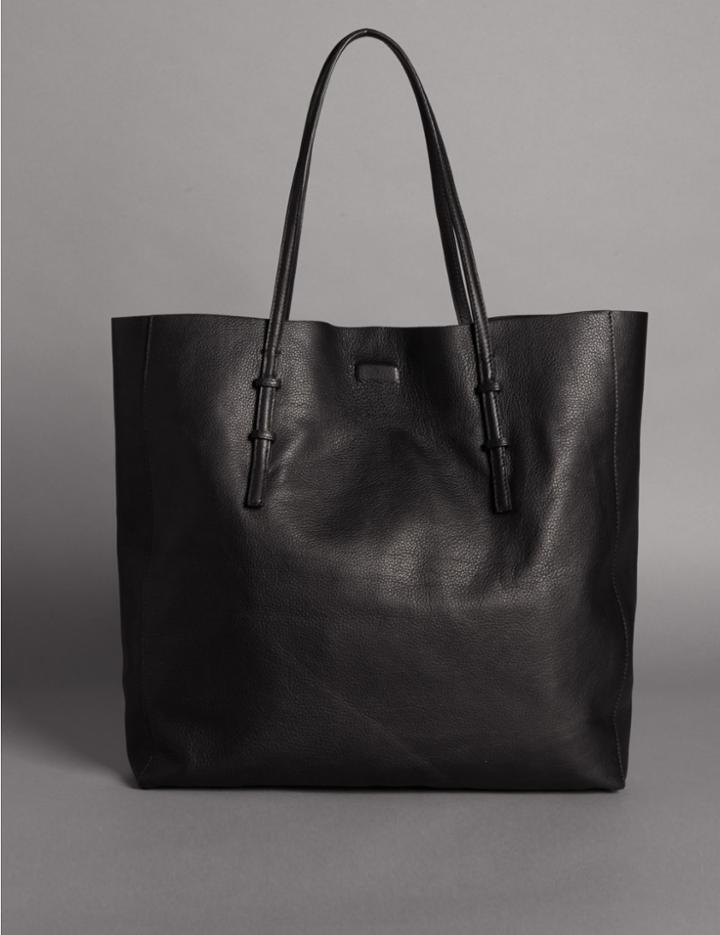 Marks & Spencer Leather Shopper Bag Black