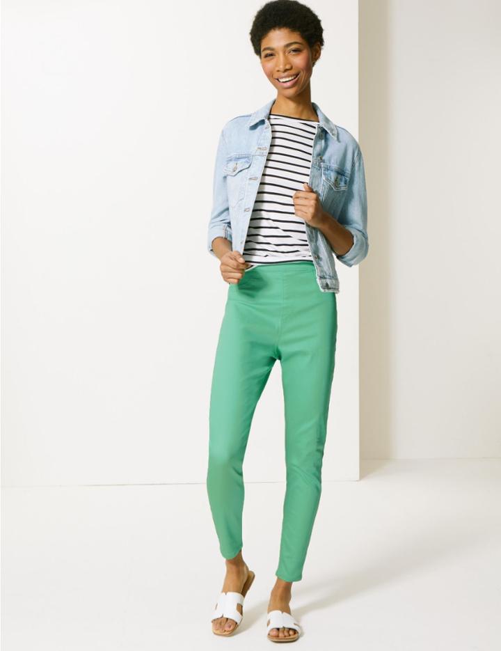Marks & Spencer High Waist Super Skinny Jeggings Fresh Green