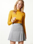Marks & Spencer Checked Kilt Mini Skirt Black Mix