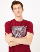 Marks & Spencer Active Camo Print T-shirt Red