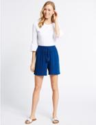 Marks & Spencer Drawstring Shorts Blue