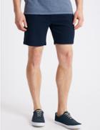 Marks & Spencer Pure Cotton Textured Shorts Navy