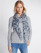 Marks & Spencer Floral Print Scarf Cream Mix
