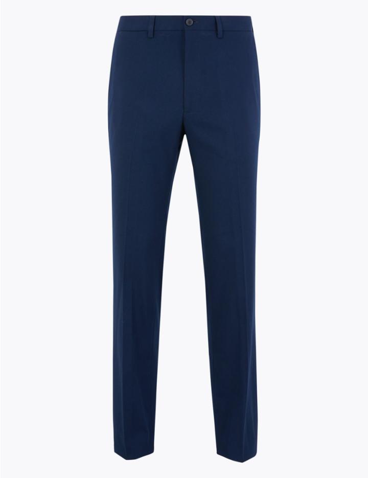 Marks & Spencer Tailored Fit Stretch Trousers Indigo