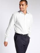 Marks & Spencer 2 Pack Cotton Blend Easy To Iron Shirts White