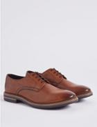Marks & Spencer Leather Trisole Lace-up Derby Shoes Tan