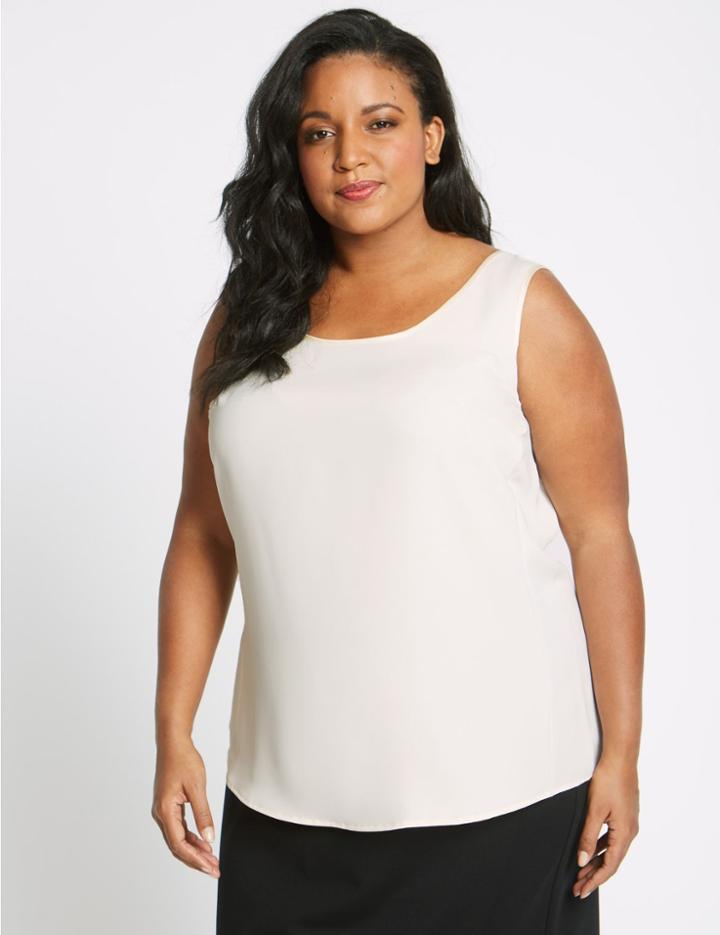Marks & Spencer Curve Round Neck Vest Top Cream