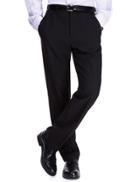 Marks & Spencer Slim Fit Flat Front Trousers Black