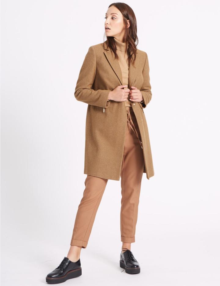 Marks & Spencer 2 Pocket Coat Camel