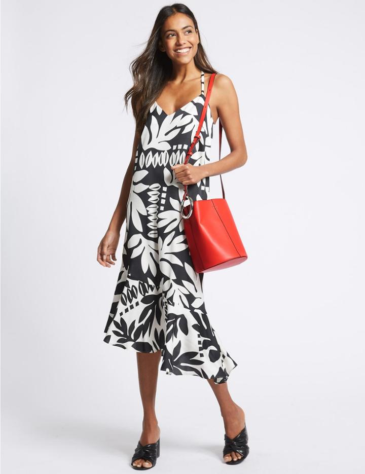 Marks & Spencer Faux Leather Ring Cross Body Bag Flame