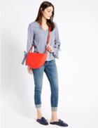 Marks & Spencer Faux Leather Across Body Bag Orange