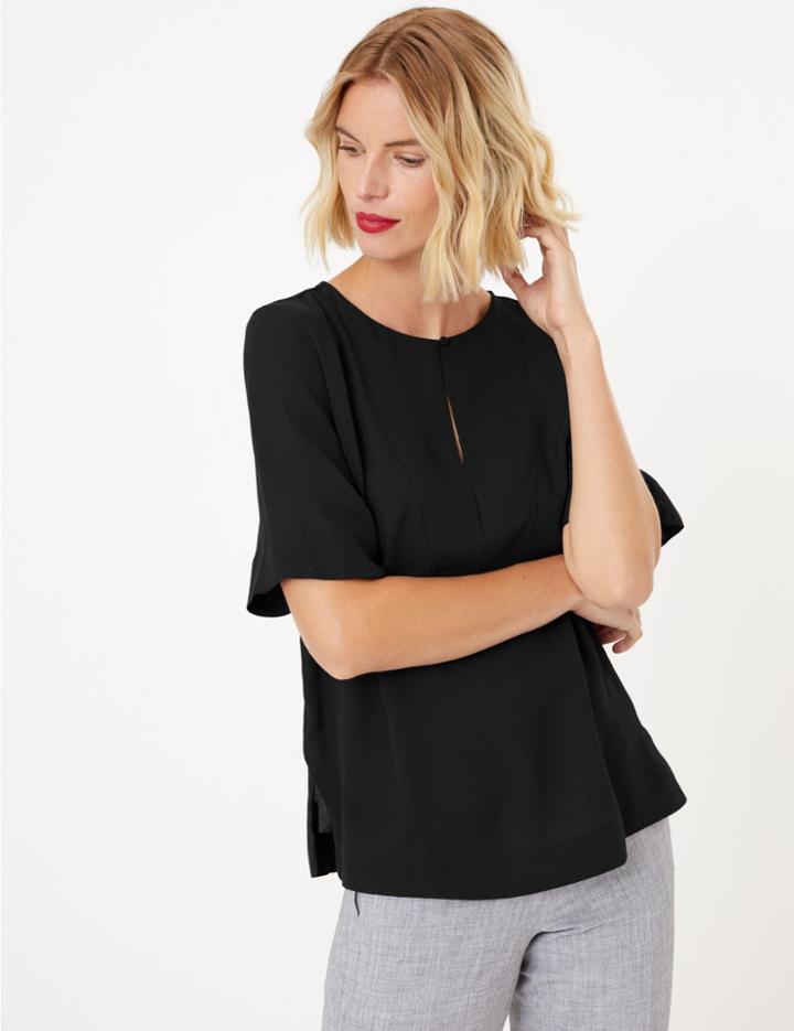 Marks & Spencer Button Detailed Shell Top