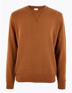 Marks & Spencer Pure Cotton Crew Neck Sweatshirt Tan