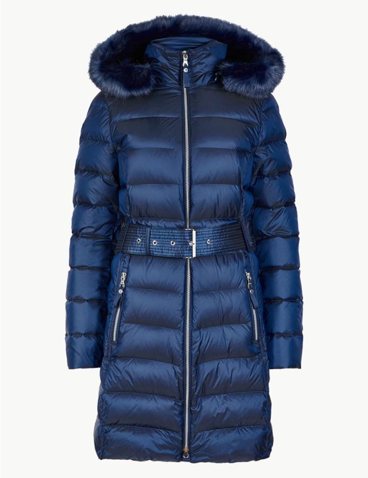 Marks & Spencer Down & Feather Jacket With Stormwear&trade; Midnight