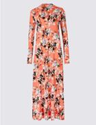 Marks & Spencer Floral Print Long Sleeve Maxi Dress Black Mix