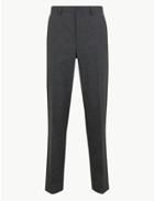 Marks & Spencer Regular Fit Stretch Trousers Black Mix