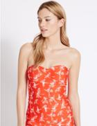Marks & Spencer Secret Slimming&trade; Parrot Print Tankini Top Orange Mix