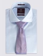 Marks & Spencer Pure Silk Geometric Print Tie Pink Mix